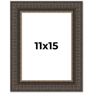 PosterPalooza | Museum Brown Picture Frame - UV Acrylic, Foam Board Backing, Hanging Hardware - 1 of 4