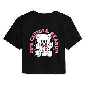 Women's - Instant Message - Its Cuddle Season Cropped Graphic T-Shirt - 1 of 4