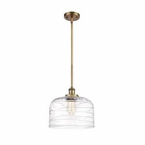 Bell - 1 Light Stem Hung Mini Pendant In Industrial Style-10 Inches Tall and 12 Inches Wide - 1 of 1