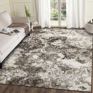 Modern Machine Washable Area Rug for Living Room Indoor Abstract Rug Soft Ultra Thin Non Shedding Low Pile Stain Resistant Carpet for Home Decor - 1 of 4