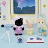 Calico Critters Nursery Friends Sleepover Party Trio, Set of 3 Collectible Doll Figures with Accessories - 2 of 4