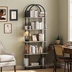 5-Tier Bookshelf, 71Inch Tall Arched Bookcase, Freestanding Open Storage Rack Shelf for Bedroom, Living Room - 1 of 4