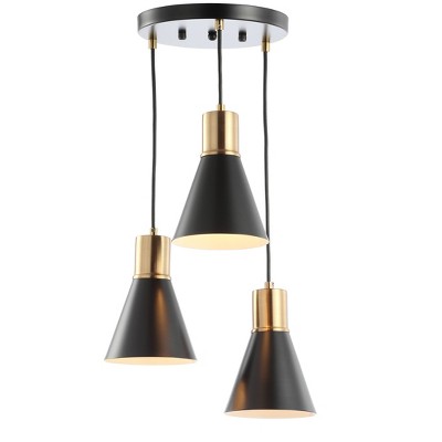 15" Metal Apollo Pendant (Includes Energy Efficient Light Bulb) Black - JONATHAN Y