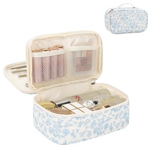 Generic Travel Makeup Bag Small Floral Cosmetic Bag Portable Makeup Pouch - 1 of 4