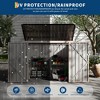 Metal Outdoor Lean to Storage Shed, Lean to Garden Shed Utility Tool Shed, Heavy-Duty Outdoor Metal Wall Side Storage Sheds - 4 of 4
