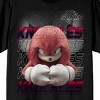 Sonic the Hedgehog Knuckles Men's Black Short Sleeve Tee - 2 of 4
