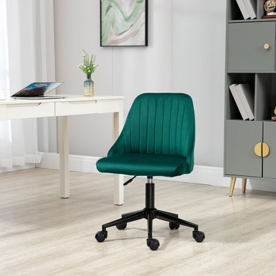 NicBex Adjustable Home Office Chair Modern Fabric Computer Chair Vanity Chair with 5 Casters and Mid-Back for Office, Study, Living Room