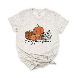 Simply Sage Market Women's Hey Pumpkin Cursive Short Sleeve Graphic Tee - 1 of 4