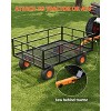 GustoWave Heavy Duty  Capacity Steel Garden Cart,3-in-1 Utility Metal Wagon,with Removable Mesh, 180° Rotating Handle and 10" Tires - 4 of 4