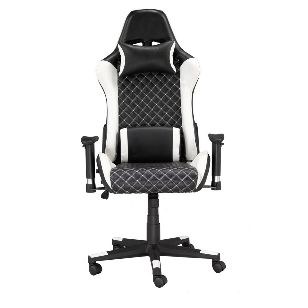Brassex 53.5" Violet Gaming Chair Black/White