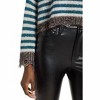 Women's Tinsel Stripe Metallic Crop Holiday Christmas Long Sleeve Sweater - Prima - 3 of 3