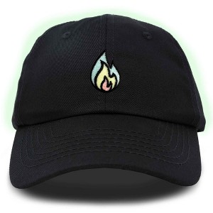 Dalix Fire Embroidered Lit Flame Dad Hat Cotton Baseball Cap Adjustable Mens - 1 of 4