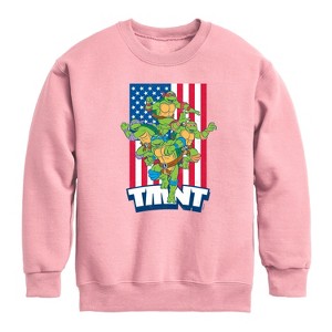 Boys' - Teenage Mutant Ninja Turtles - USA Turtles Graphic Long Sleeve Fleece Sweatshirt - 1 of 4