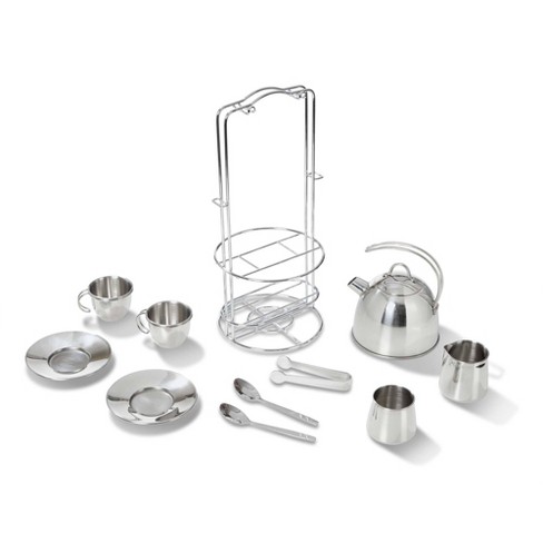 Stainless steel tea set child on sale