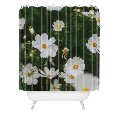 Hello Twiggs Cosmos Shower Curtain White White - Deny Designs