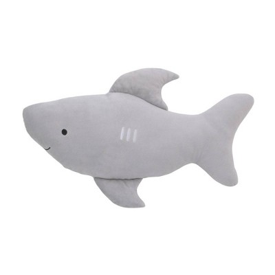 Little Love By NoJo Shark Shaped Throw Pillow with 3D Fins - Gray