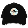 Pokemon Holographic Pokeball Men's Elie Flex Black Baseball Cap - image 2 of 4