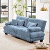 TiramisuBest 2 Seater Sofa for Living Room, Chenille 2 - Seat sofa with 2 Lumbar pillows and 2 throw pillows,Chenille White - 3 of 4