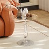 Artloge 18” Round Clear Acrylic Side Table for Small Spaces, Living Room Bedroom Acrylic Accent End Table Furniture, Next to Sofa - 3 of 4