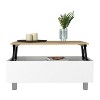 Okak Modern Rectangle Coffee Tables Lift Top Coffee Table with 4 Legs and Storage Space for Living Room/Office, Space-Saving - 4 of 4