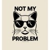 Not My Problem Cat with Sunglasses Adult Crew Neck Short Sleeve Tee - 2 of 2