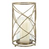 13" Metal Hurricane Candle Holder - Contemporary Rustic Votive Candle Tealight Holder - Decorative Home Decor Accent - Centerpiece Wedding Decor - 2 of 4