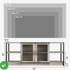 Farmhouse TV Stand for 65/75 inches TVs Industrial Entertainment Center w/Double Mesh Doors and Storage Cabinet - 2 of 4