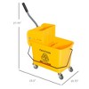 JANSNO 5 Gallon Janitor Mop Bucket with Down Press Wringer and Wheels - 3 of 4