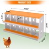 Chicken Nesting Box, Metal Nest Boxes for Chicken, Chicken Laying Box with Chicken Perch, Roll Away Nest Box for Chicken Coop - 2 of 4