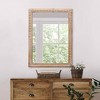 MAYEERTY 30" Wood Framed Decor Mirror Wall Mounted Rectangle Mirror for Bathroom Vanity Living Room Bedroom with Beading - 3 of 4