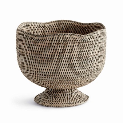 Plum & Post Burma Rattan Footed Cachepot