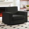 Mjkone Modern 360° Accent Swivel Chair,Upholstered Square Armchair,Comfy Chenille Single Sofa Chair - 3 of 4