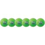 Champion Sports Low Bounce Dodgeball Set, 6", Neon Green, Set of 6