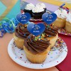 UNC Asheville Bulldogs Logo Heart Love Cupcake Picks Toppers Decoration Set of 6 - 4 of 4