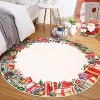 Fulvari Christmas Gift Print Non-Slip Rubber Backing Indoor Area Rug Holiday Home Decor for Living Room Bedroom Bathroom - 3 of 4