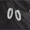 Ross-Simons 0.25 ct. t.w. Diamond Huggie Hoop Earrings in 14kt White Gold - 3 of 4