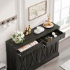VYNXARIA Vintage Sideboard with X-Design, Two Drawers & Four Doors - 3 of 4
