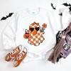 Simply Sage Market Women's Graphic Sweatshirt Checkered Girl Ghost - 3 of 4