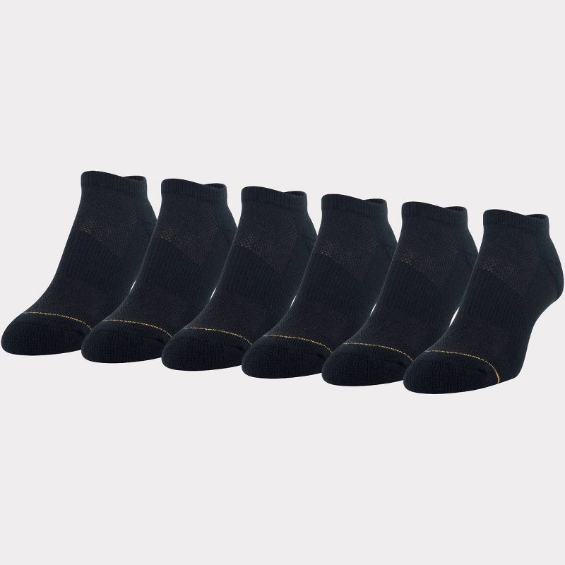 All Pro Women's Extended Size Aqua FX Heel Toe Cushion 6pk No Show Athletic Socks - 8-12, 1 of 5