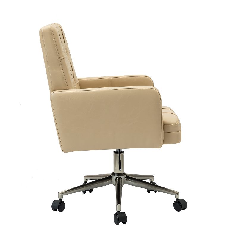 Josua Modern Button-tufted Task Chair with Mental legs Office Chair | KARAT HOME, 3 of 12