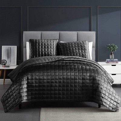 Full/Queen 3pc Lyndon Quilt Set Gray - Riverbrook Home