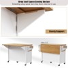52'' Kitchen Island with Drop Leaf, Kitchen Island on Wheels With 5 Drawers, Kitchen Storage Cart, Rolling Kitchen Island Table for Dining Room - 4 of 4