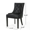 CAVINAS Modern Cheney Dining Chair, Seating for Dining, Accent Chair, Upholstered Armless Chair with Diamond Stitching and Wooden Legs (set of 2) - 2 of 4
