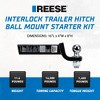 Reese Interlock Trailer Hitch Ball Mount Starter Kit with 2.3" Trailer Ball and Pin & Clip, Fits 2.5" Receiver, 3" Drop, 14,000 Pound Capacity, Black - 2 of 4