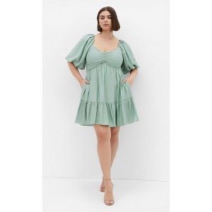 Women's Plus Size Mindy Dress - sage | CITY CHIC - 1 of 4