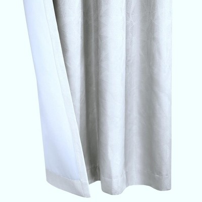 White Velvet Blackout Grommet Curtain Panel 52" x 63"