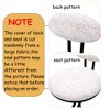 SKRAN Armless Velvet Barstools with Back Set of 2 Upholstered Counter Height Barstools with Metal Frame for Kitchen, Dining, and Living Room - 4 of 4