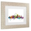 Trademark Fine Art Michael Tompsett St. Louis Missouri Skyline Matted Framed Art - 3 of 4