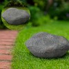 Gardenised Decorative Outdoor Weather-Resistant Artistic Artificial Faux Stone Rock, Garden Patio Granite Grey Fiberglass Stone - 3 of 4
