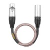 Clef Audio Labs XLR Male to XLR Female, Silver Zinc Alloy Shell/Grey Copper Braided - 1 ft - 2 of 4